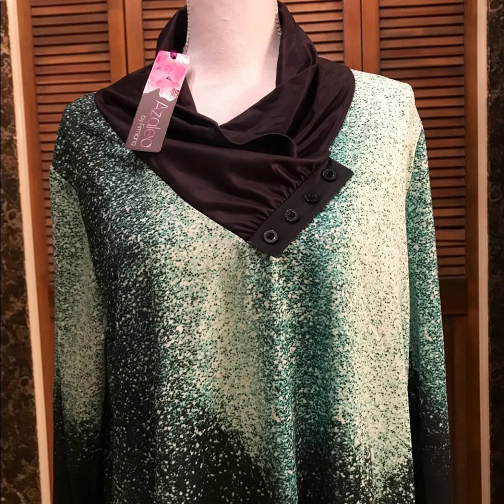 Azalea By Firmiana Cowl Neck Tunic